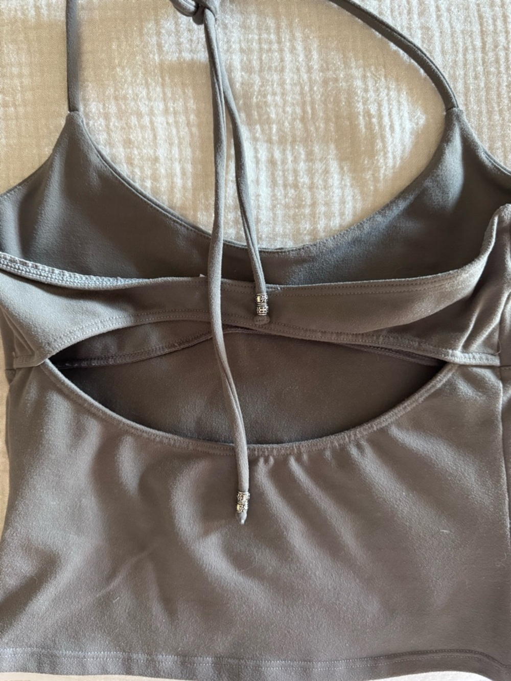 Tank air Spill Halter Women's Top - Picture 2 of 5